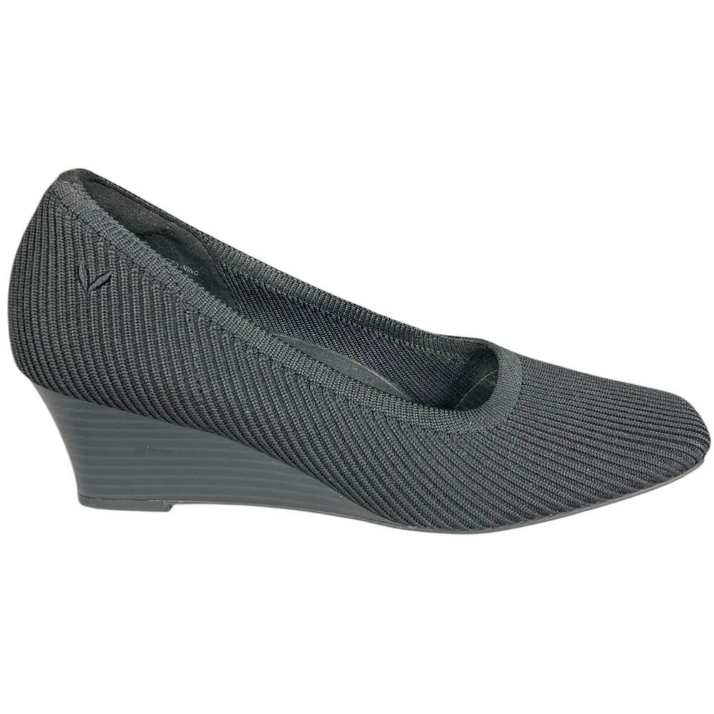 Vivaia Women’s Margo Black Square Toe Wedge  Size 37 US 6.5